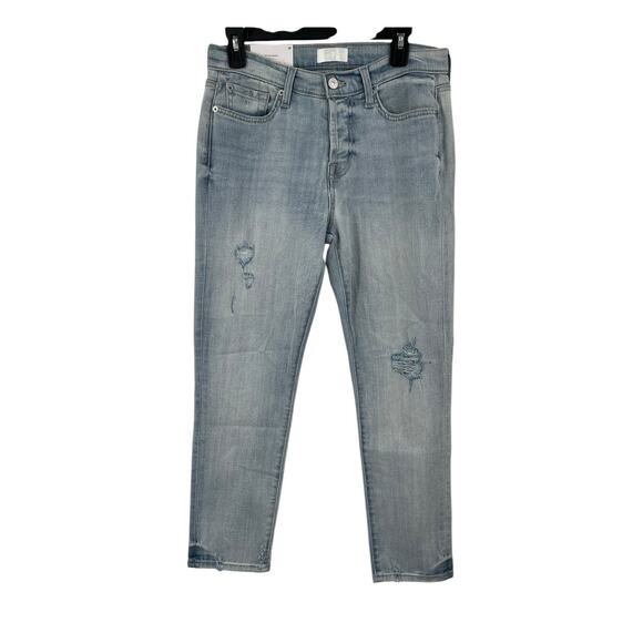 7 For All Mankind Jeans Josefina feminine boyfriend light blue size 26 - Picture 1 of 6